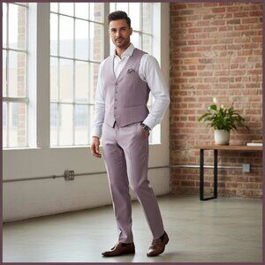 Men’s Dress pants & vest unbranded Lavender Size 36W